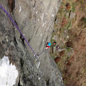 Seconding a route that Pat had lead.